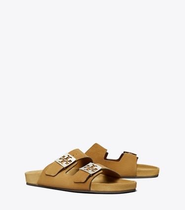 Tory Burch designer sandals Mellow Sandal in WILD TABACCO / LIGHT TEAK angle