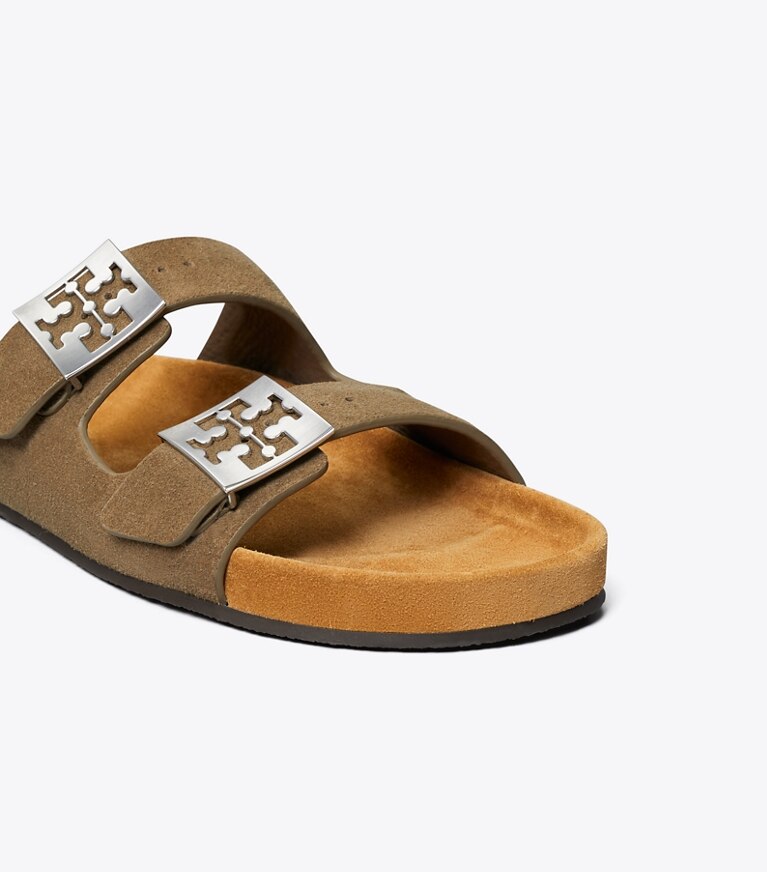 Tory Burch diseñador sandalias Mellow Sandal en TOASTED SESAME / LIGHT TEAK detalle