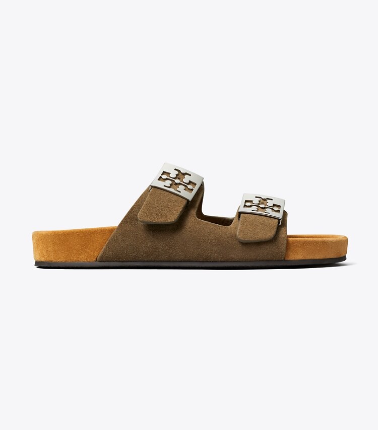 Tory Burch diseñador sandalias Mellow Sandal en TOASTED SESAME / LIGHT TEAK lateral
