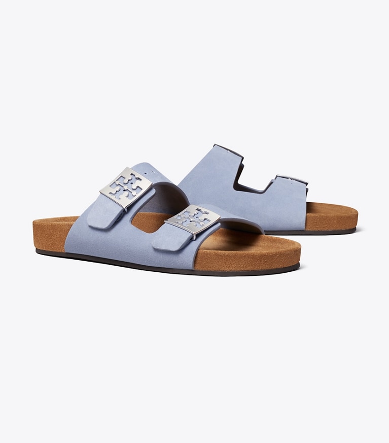 Tory Burch designer sandalen Mellow Sandale in RAIN DROP / LIGHT TEAK angle