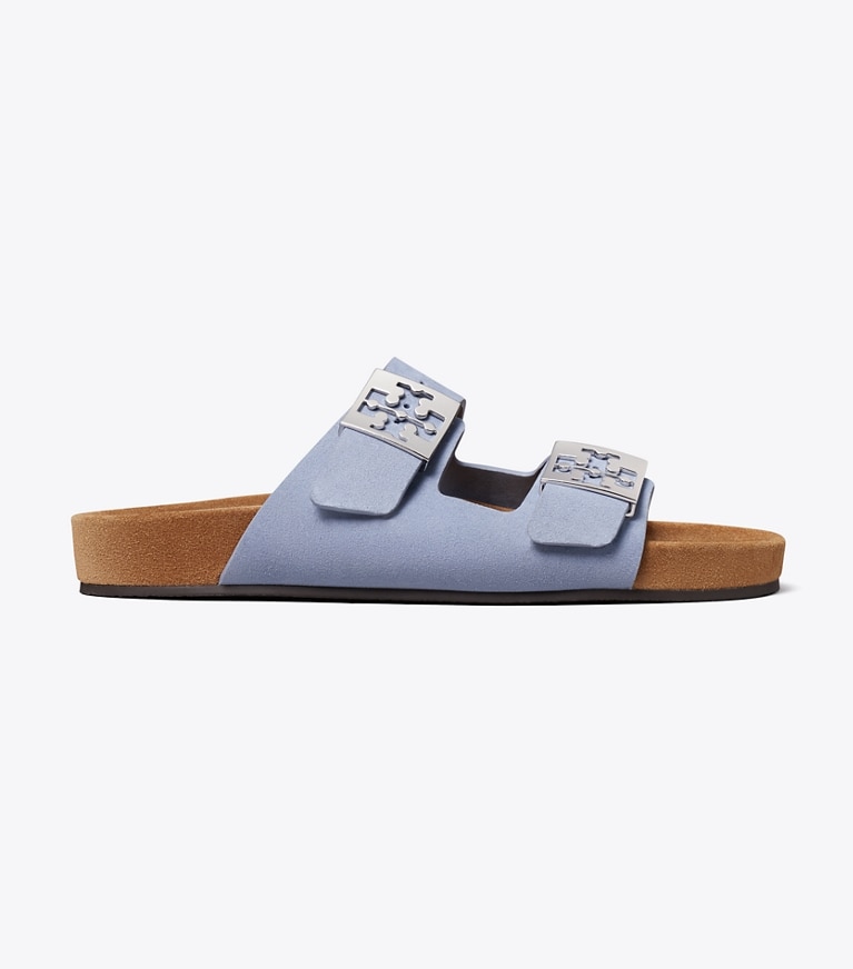 Tory Burch designer sandalen Mellow Sandale in RAIN DROP / LIGHT TEAK side