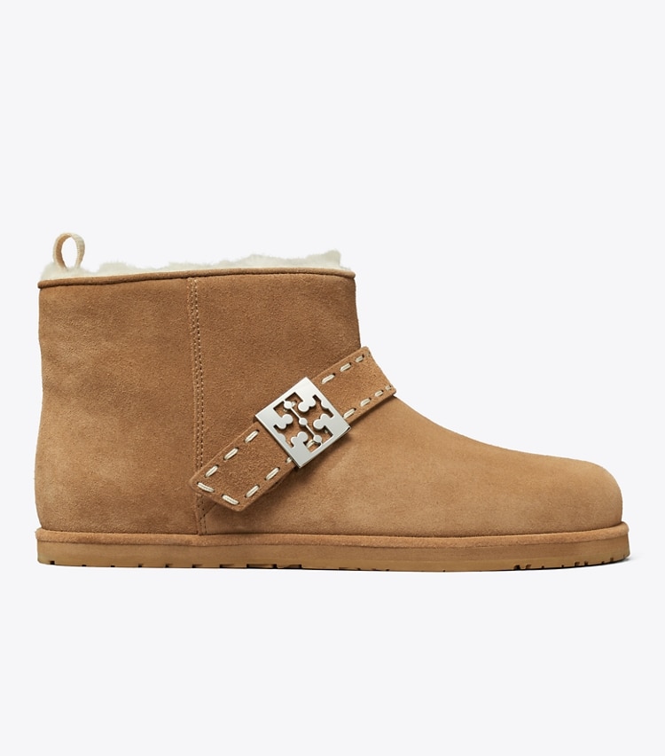 Tory Burch designer ankle boots Mellow Shearling Ankle Boot in TEDDY / SILVER side