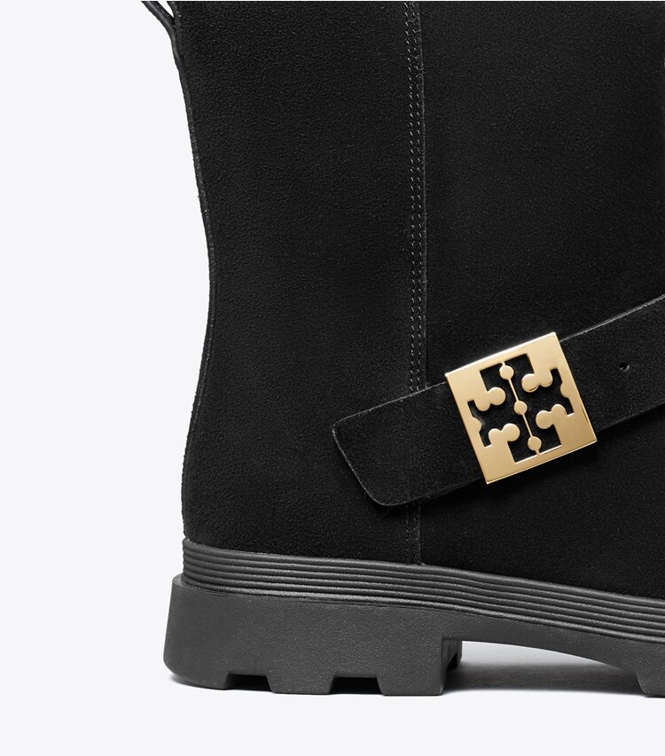 Tory Burch designer ブーツ メロー シアリング ブーツ in PERFECT BLACK / GOLD ディテール