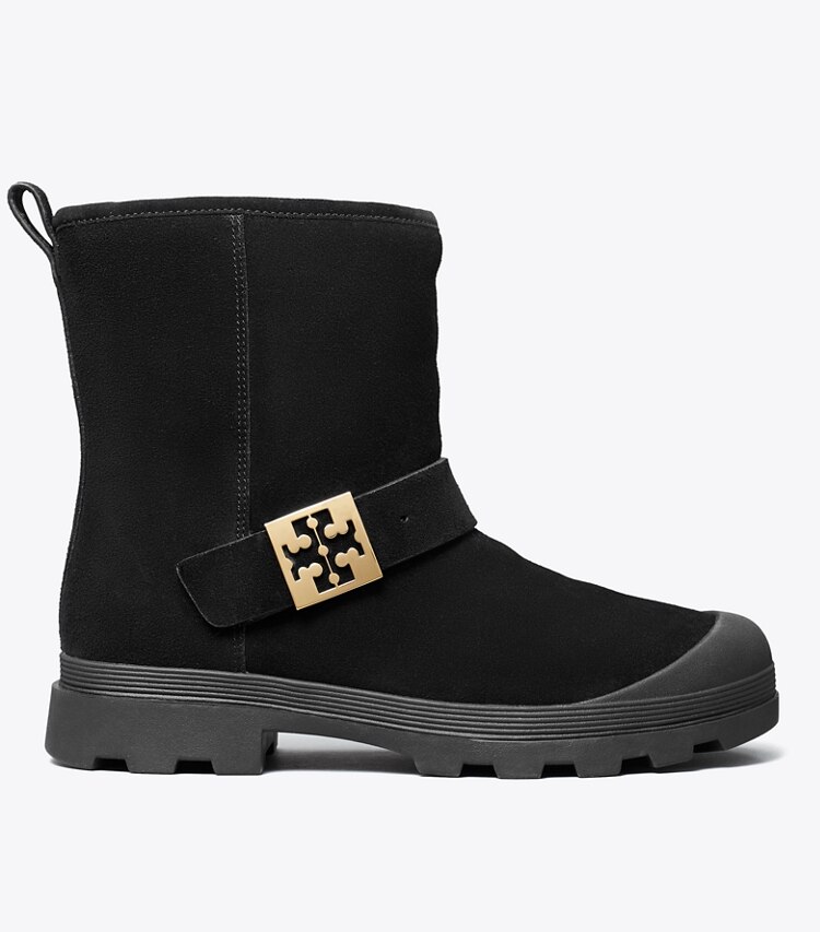Tory Burch designer ブーツ メロー シアリング ブーツ in PERFECT BLACK / GOLD side