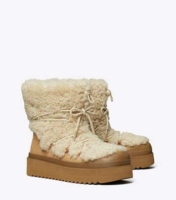 Mellow Shearling Platform Boot: Women's Designer Ankle Boots Mellow Shearling Platform Boot: Women's Designer Ankle Boots