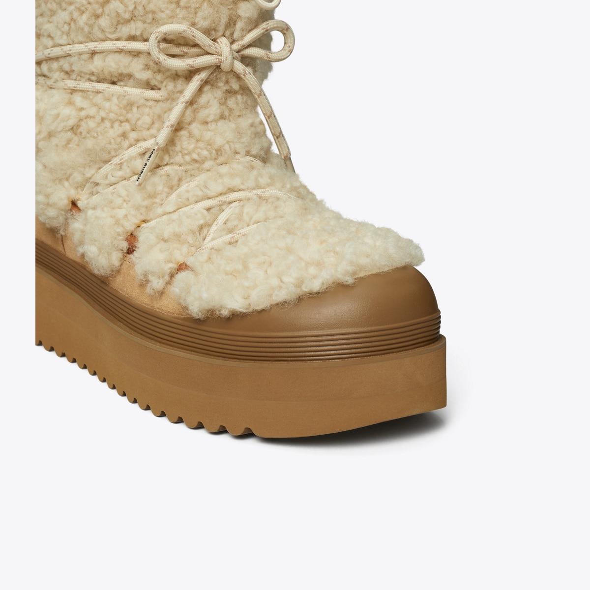 Mellow Shearling Lace-Up Boot: Women's Shoes | Boots | Tory Burch EU