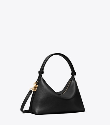 Tory Burch designer shoulder bags Mellow Shoulder Bag in BLACK angle