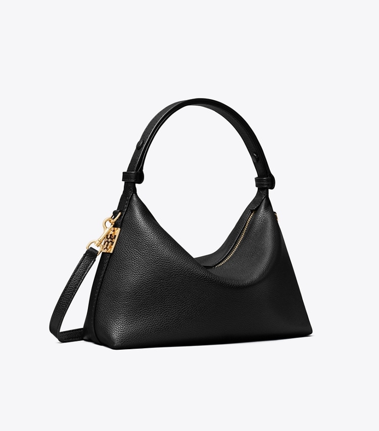 Tory Burch designer shoulder bags Mellow Shoulder Bag in BLACK angle