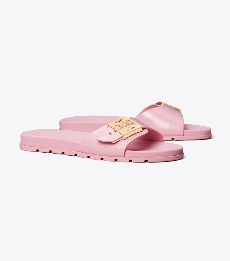 Tory Burch designer sandals Mellow Slide in ROSA CANDY / ROSA CANDY / ROSA CANDY angle