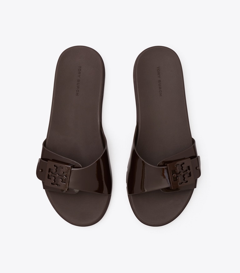 Tory Burch designer sandals Mellow Slide in DARK COCOA / DARK COCOA overhead