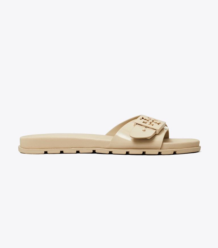 Tory Burch designer sandals Mellow Slide in STONE GRAY / STONE GRAY side