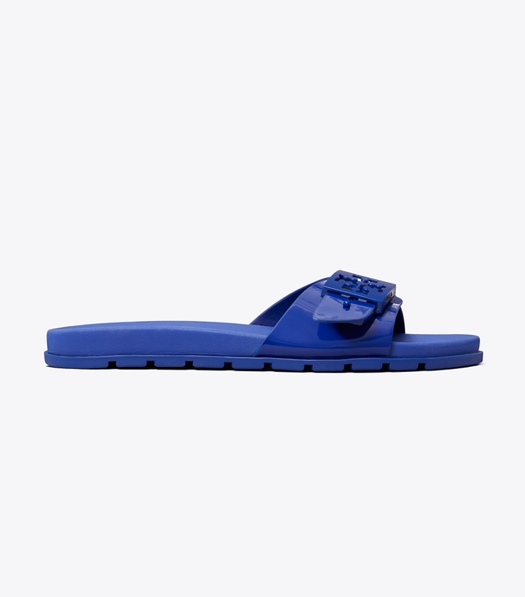 Tory Burch designer sandals Mellow Slide in BALLPOINT BLUE / BALLPOINT BLUE side