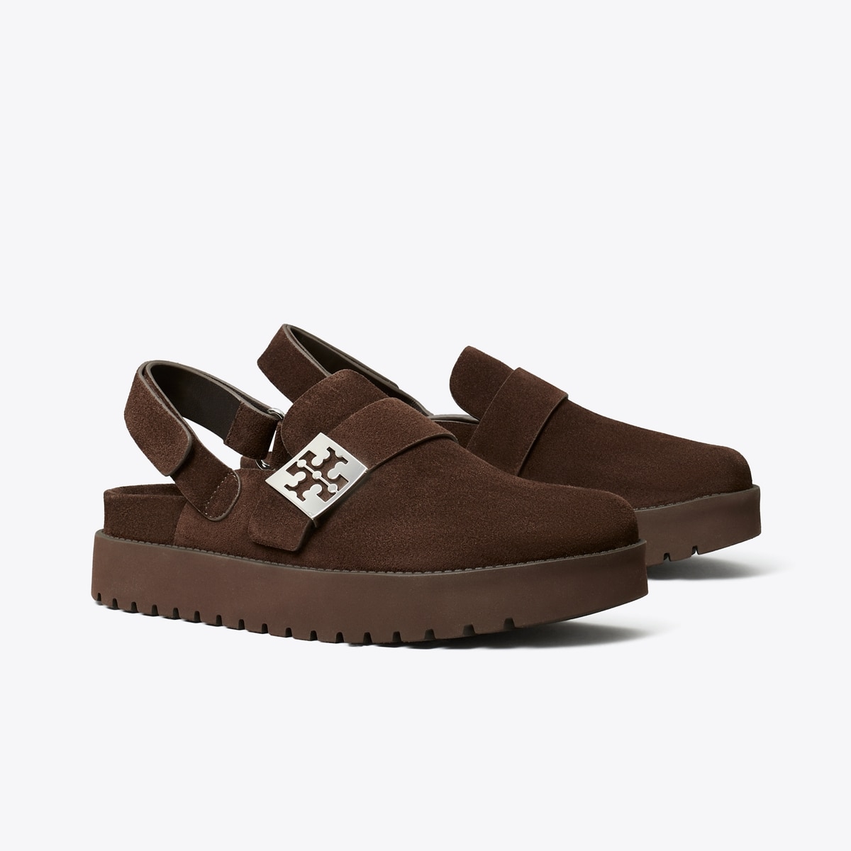 Mellow Sport Mule in dark brown suede | Tory Burch