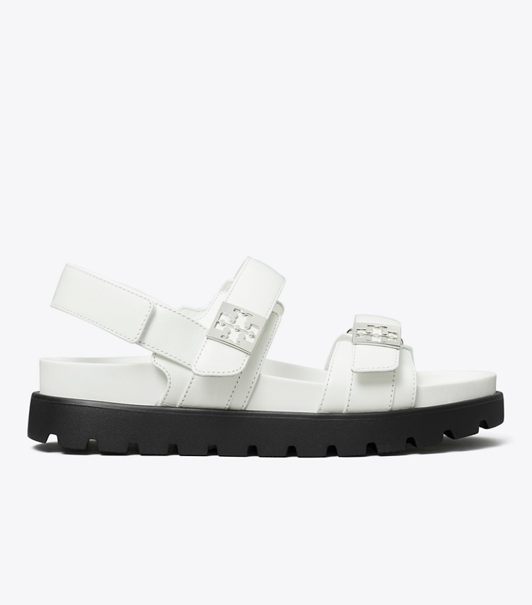 Tory Burch designer サンダル メロー スポーツサンダル in BIANCO / SILVER side