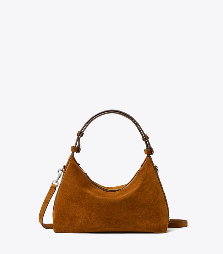 Tory Burch Mellow Studded Suede Shoulder Bag