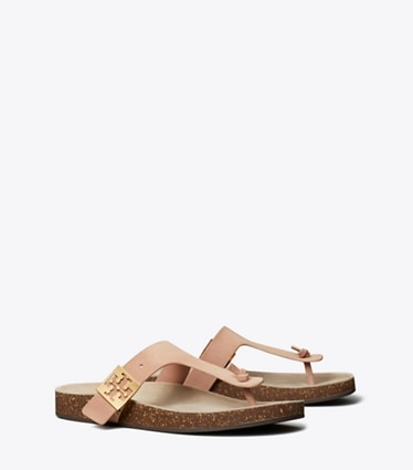Tory Burch designer sandals Mellow T-Strap Sandal in MALVA / AVOLA angle