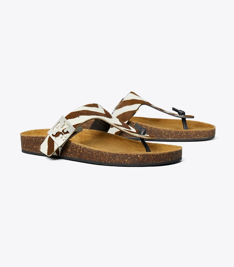 Tory Burch designer sandals Mellow T-Strap Sandal in ZEBRA / AVOLA angle