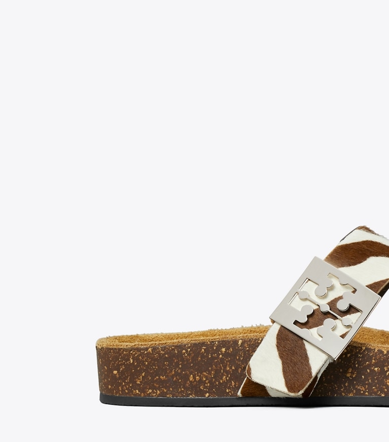 Tory Burch designer sandals Mellow T-Strap Sandal in ZEBRA / AVOLA angle