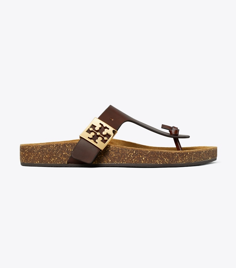 Tory Burch designer sandals Mellow T-Strap Sandal in NEGRONI / COCONUT angle