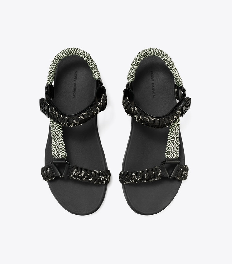 Tory Burch designer sandals Mellow Trail Rope Sandal in PERFECT BLACK MULTI / PERFECT BLACK overhead