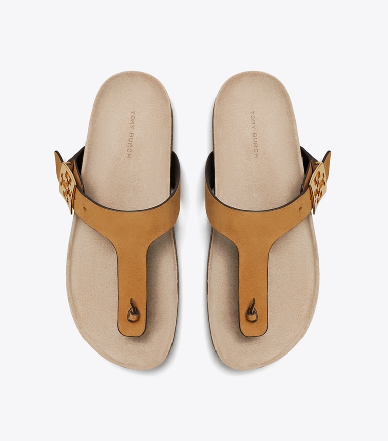 Tory Burch designer sandalen Mellow Zehensandale in RHUM / AVOLA angle