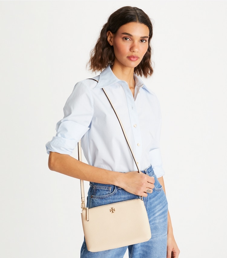 Mercer Pebbled Zip Crossbody: Women's Designer Crossbody Bags | Tory Burch