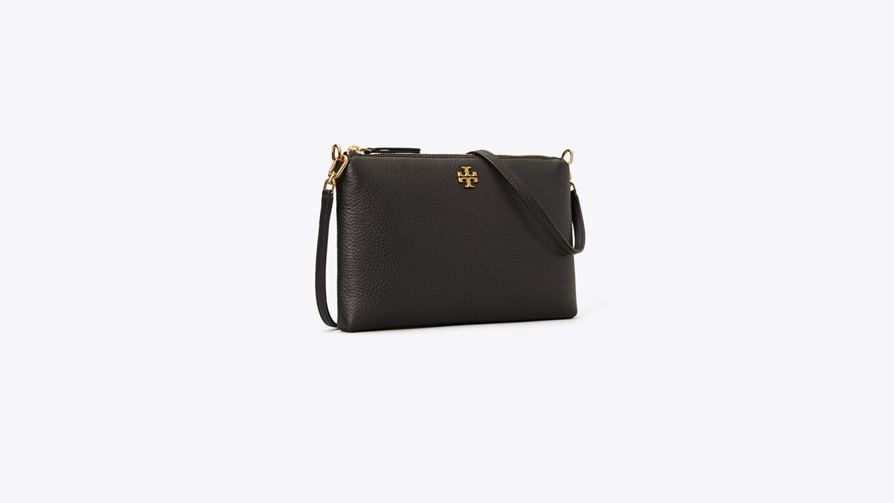 Tory Burch Mercer Pebbled Zip Crossbody Bag