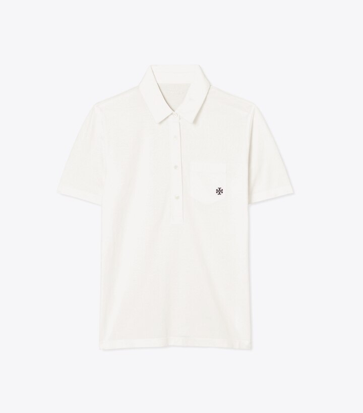 Mercerized Cotton Polo: Women's Designer Tops | Tory Sport