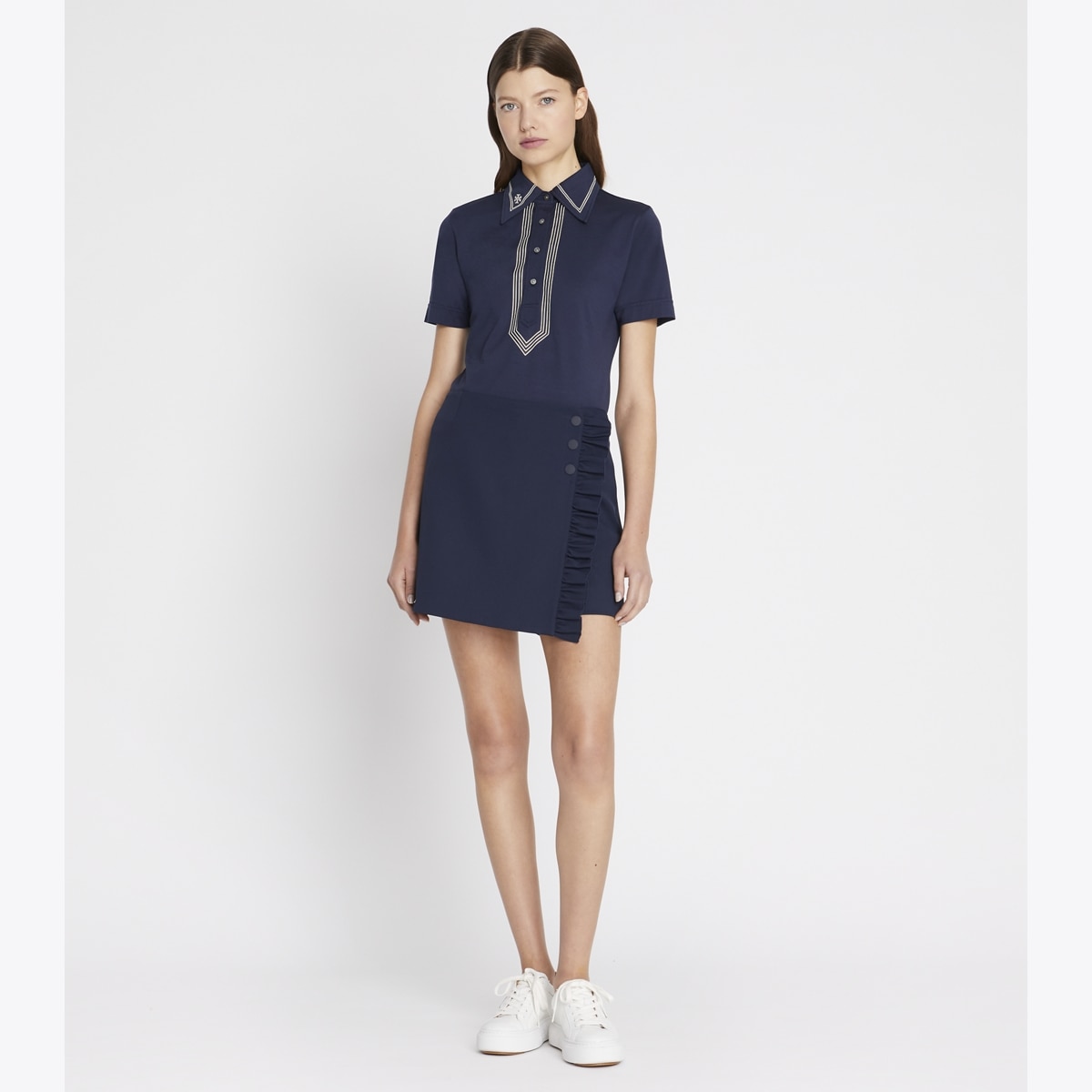 Mercerized Cotton Retro Polo: Women's Designer Tops | Tory Sport