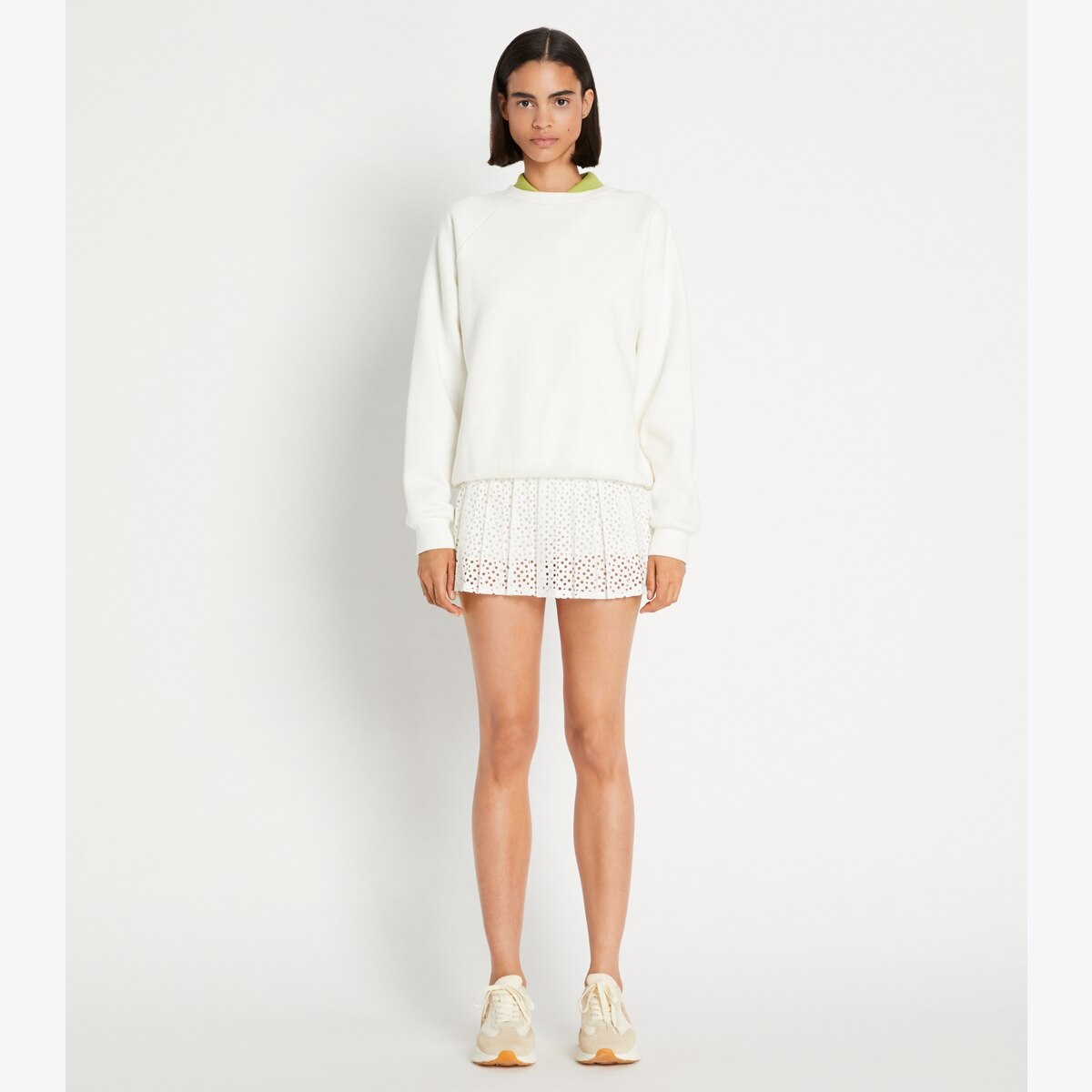 Merino French Terry Raglan Crewneck: Women's Designer