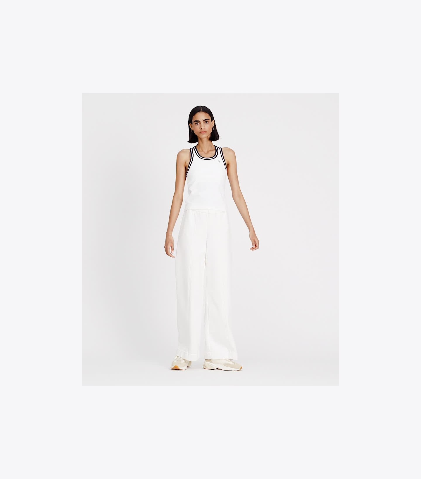 Merino French Terry Wide-Leg Pant