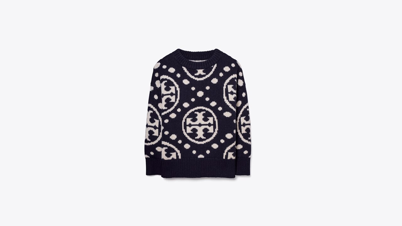 Tory burch 2025 logo sweater