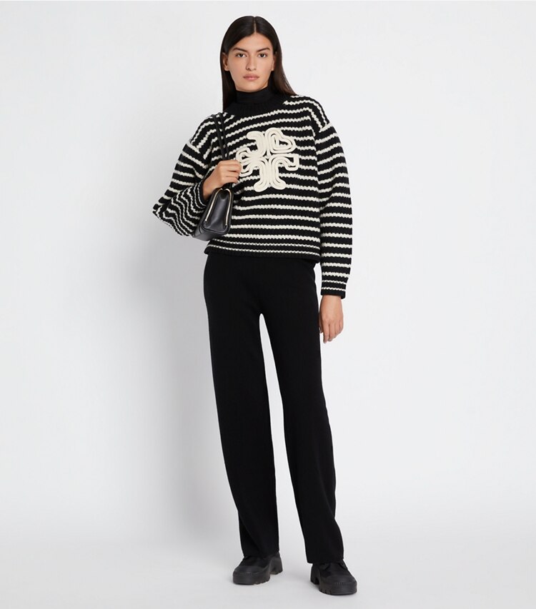 Merino Striped Logo Sweater: Women's Designer Sweaters | Tory Sport