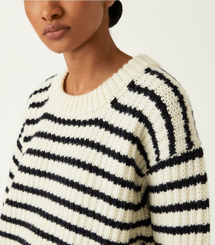 Merino Striped Sweater: Women's Designer Sweaters | Tory Sport