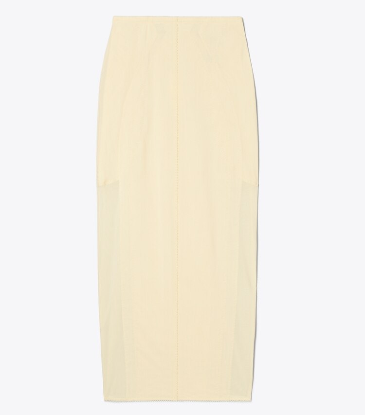 Tory Burch designer bottoms Mesh Skirt in Ivory Mesh front