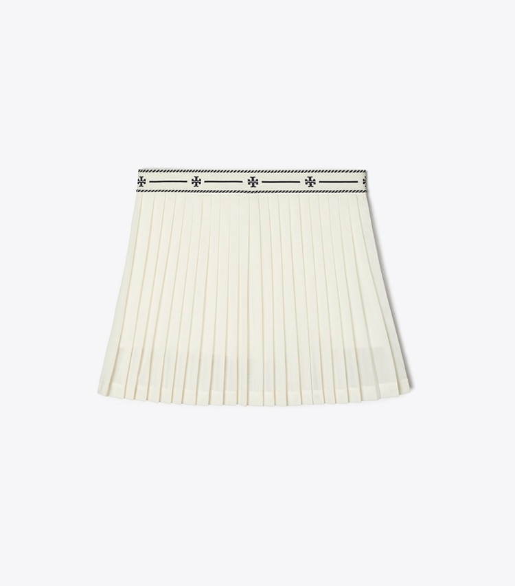 Tory Sport designer bottoms Mesh Tennis Skirt in Snow White front