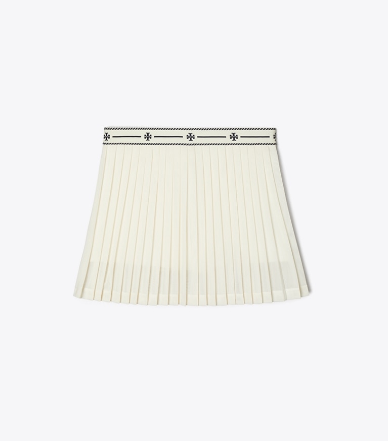 Tory Sport designer bottoms Mesh Tennis Skirt in Snow White front