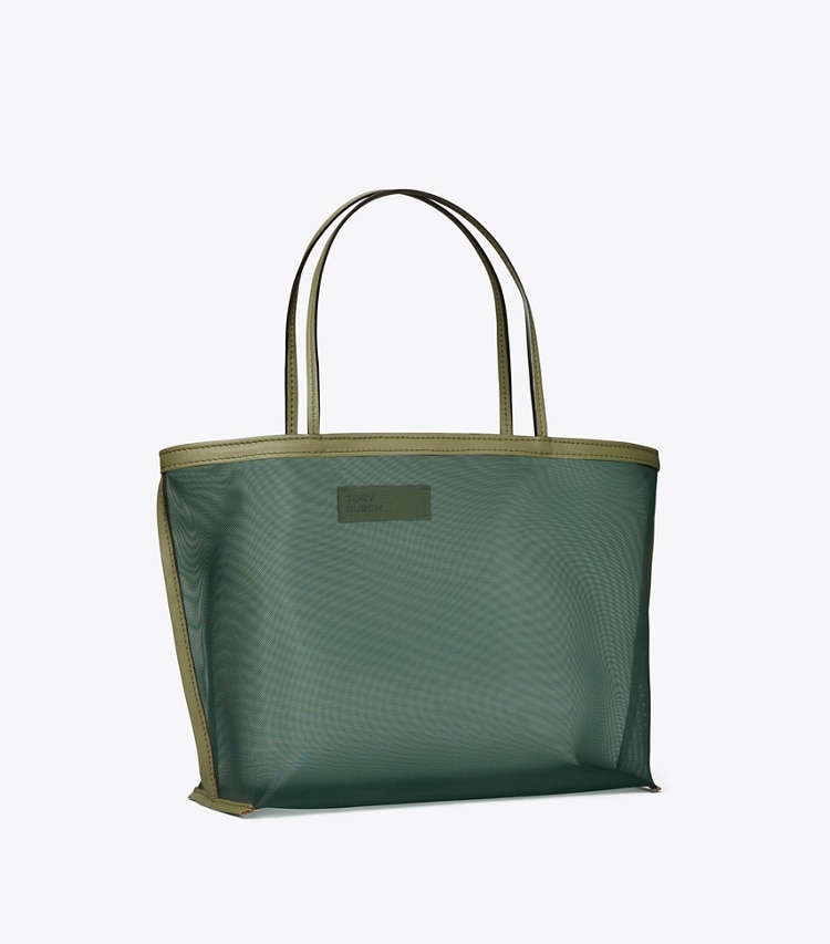 Tory Burch designer トートバッグ メッシュ トート in Verde angle