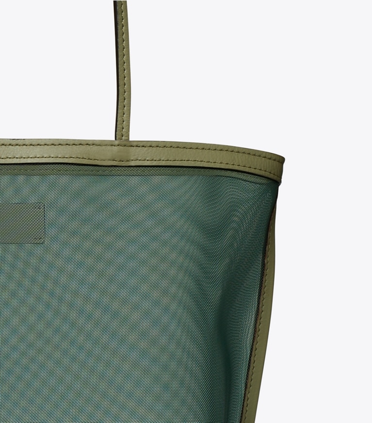 Tory Burch designer トートバッグ メッシュ トート in Verde angle