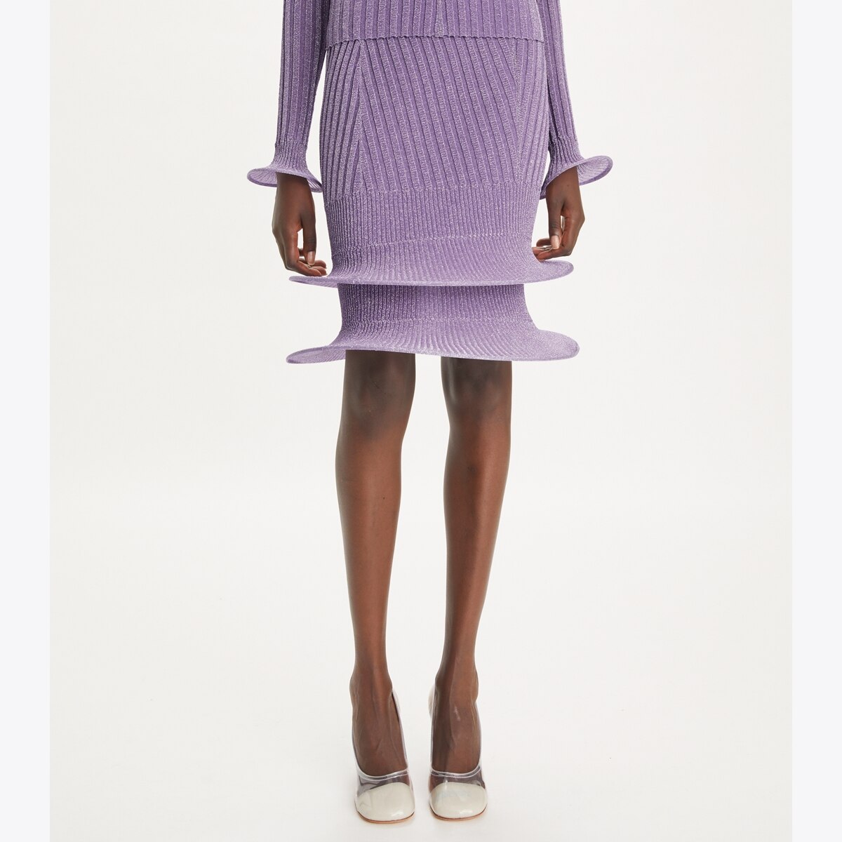 Metallic Hoop Skirt: Women's Designer Bottoms | Tory Burch