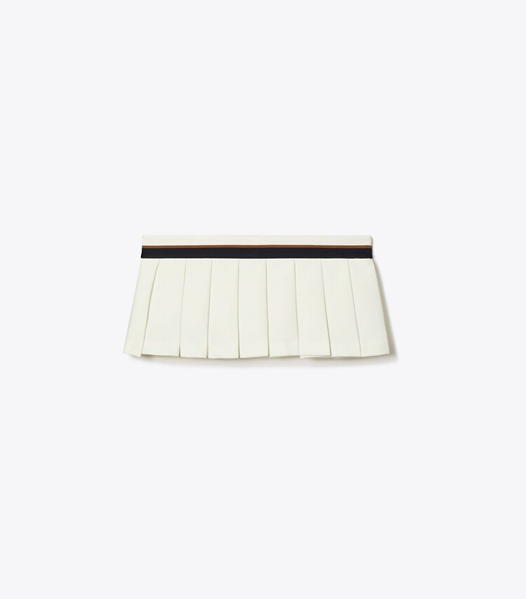 Tory Burch diseñador prendas inferiores Micro minifalda de tenis elástica en Snow White frente