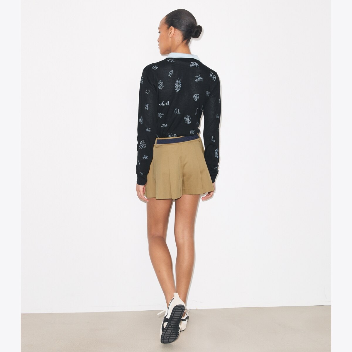 MICRO TWILL PLEATED SHORT - thumbnail 3