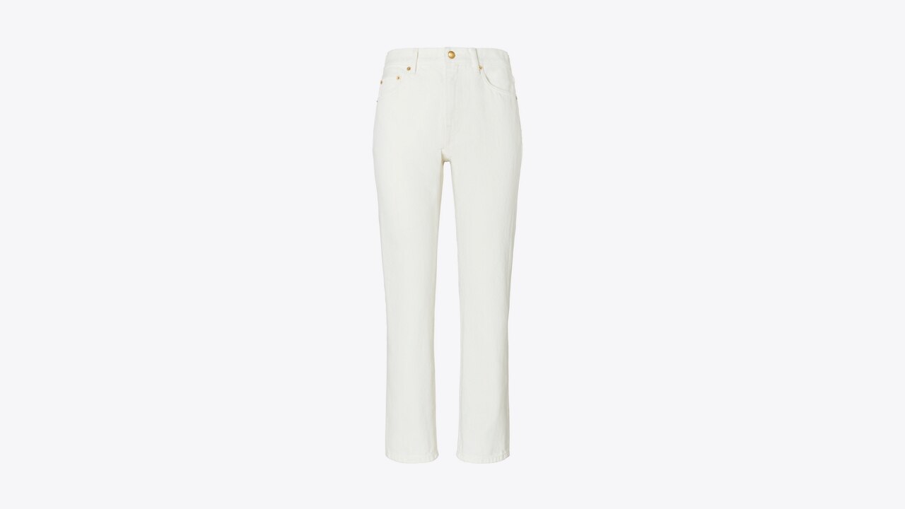 Women's White Cropped Jeans