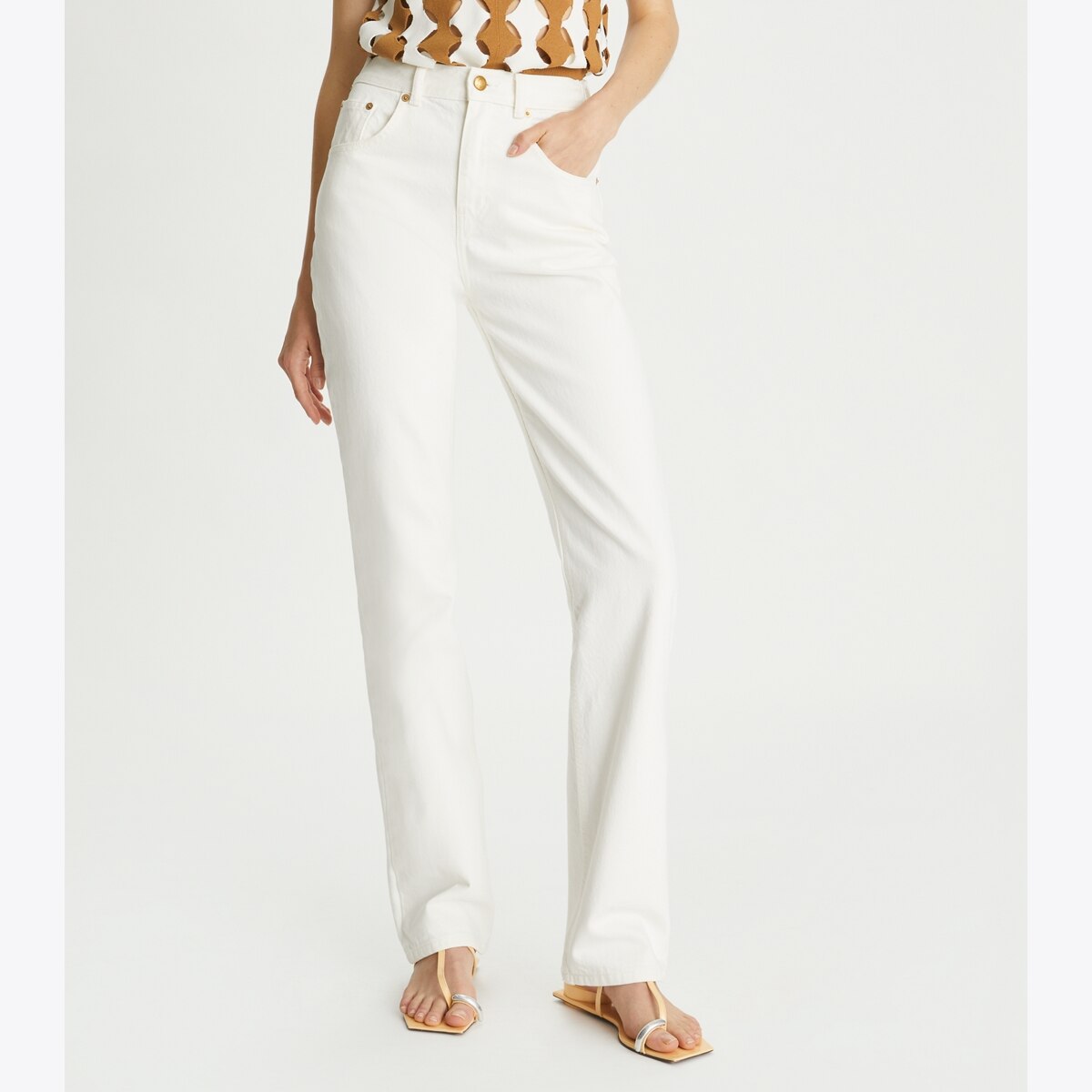 Mid-Rise Slim Straight Jean: Women's Designer Bottoms | Tory