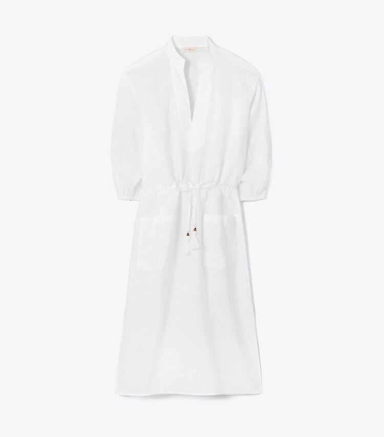 Tory Burch designer coverups Midi Tunic Dress in White front