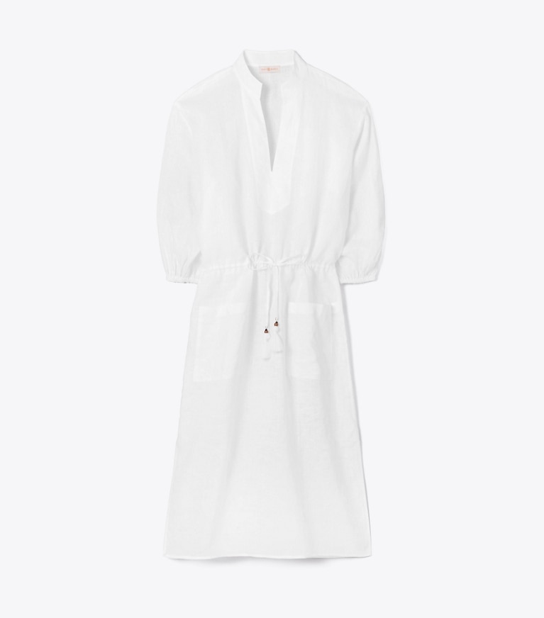 Tory Burch designer coverups Midi Tunic Dress in White front