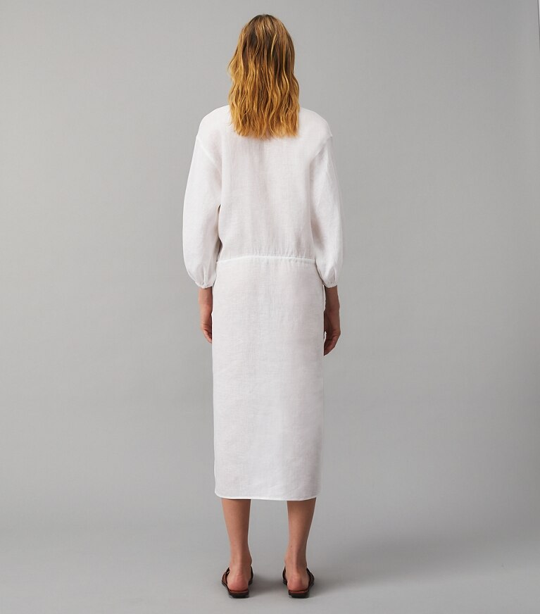 Tory Burch designer coverups Midi Tunic Dress in White front