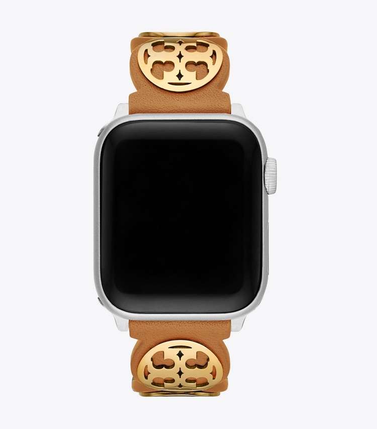 Tory Burch designer watches tory track smart watches Miller Band For Apple Watch® in Luggage back