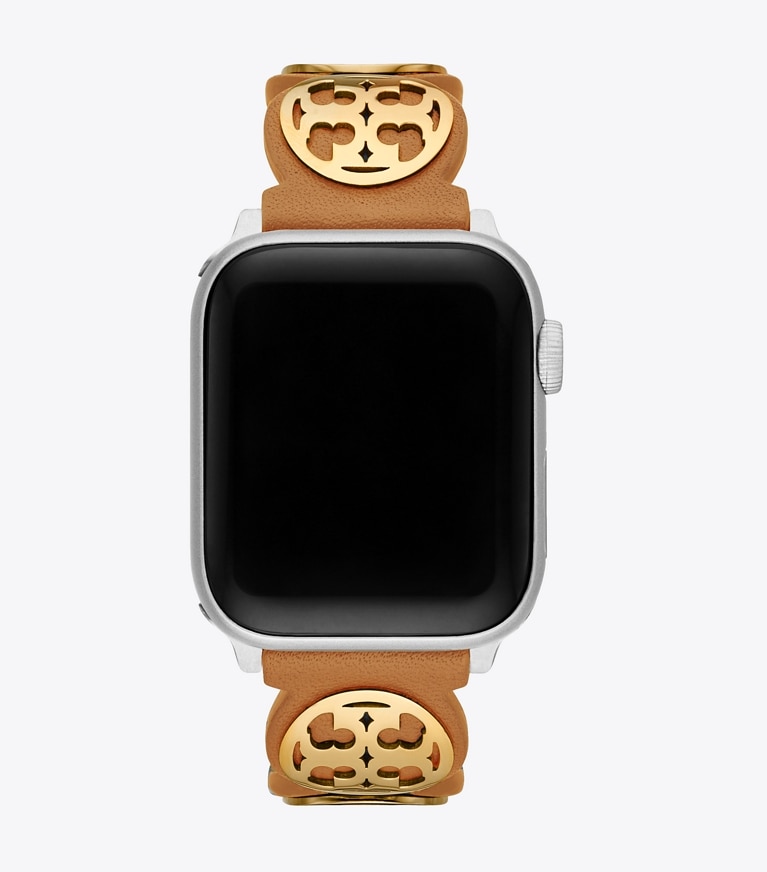 Tory Burch designer watches tory track smart watches Miller Band For Apple Watch® in Luggage front