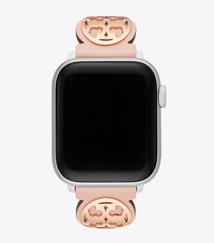 Tory Burch designer watches tory track smart watches Miller Band for Apple Watch® in Blush / Rose Gold detail